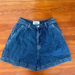 Reformation Blue Denim Jean Shorts Relaxed Fit